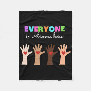Everyone Is Welcome Here Idaho Teacher 72 Fleece Blanket