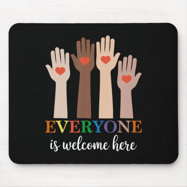Everyone Is Welcome Here Idaho Teacher 73  Mouse Mat (Front)