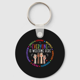 Everyone Is Welcome Here Idaho Teacher 7 Key Ring