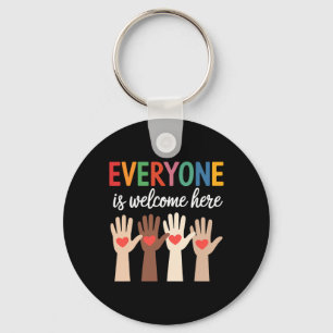 Everyone Is Welcome Here Idaho Teacher 9 Key Ring