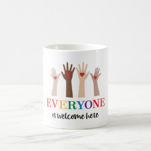 Everyone Is Welcome Here Idaho Teacher Coffee Mug
