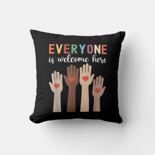 Everyone Is Welcome Here Idaho Teacher Cushion