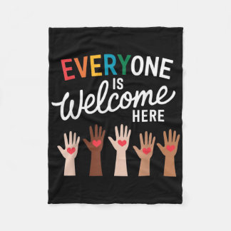 Everyone Is Welcome Here Idaho Teacher  Fleece Blanket
