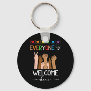 Everyone Is Welcome Here Idaho Teacher For Men Wom Key Ring
