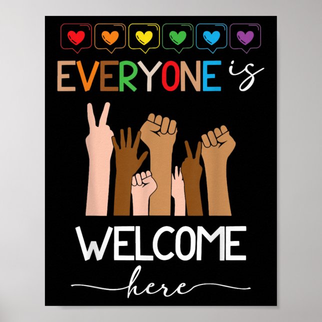 Everyone Is Welcome Here Idaho Teacher For Men Wom Poster (Front)
