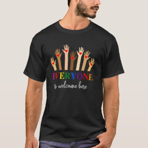 Everyone Is Welcome Here Idaho Teacher Inclusion E T-Shirt
