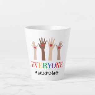 Everyone Is Welcome Here Idaho Teacher Latte Mug