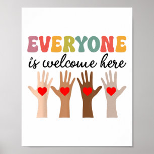 Everyone Is Welcome Here Idaho Teacher Men Women Poster
