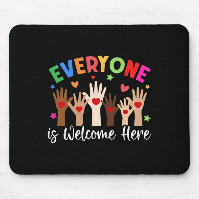 Everyone Is Welcome Here Idaho Teacher  Mouse Mat (Front)