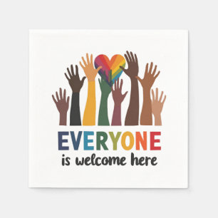Everyone Is Welcome Here Idaho Teacher Napkin