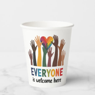 Everyone Is Welcome Here Idaho Teacher Paper Cups