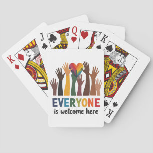 Everyone Is Welcome Here Idaho Teacher Playing Cards