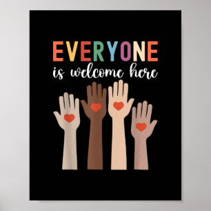 Everyone Is Welcome Here Idaho Teacher Poster