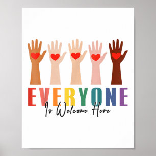 Everyone Is Welcome Here Idaho Teacher  Poster