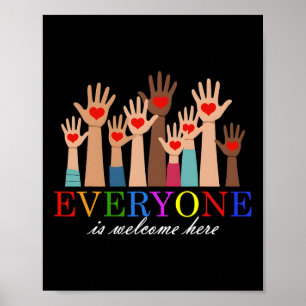 Everyone Is Welcome Here Idaho Teacher Support Lgb Poster