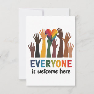 Everyone Is Welcome Here Idaho Teacher Thank You Card