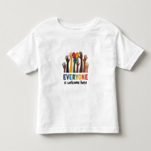 Everyone Is Welcome Here Idaho Teacher Toddler T-Shirt