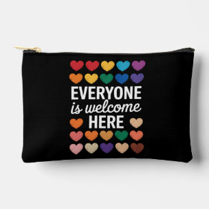 Everyone Is Welcome Here LGBTQ Accessory Pouch