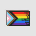 Everyone is Welcome Here (Progress Pride) Flag