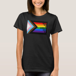 Everyone is Welcome Here (Progress Pride) Flag T-Shirt