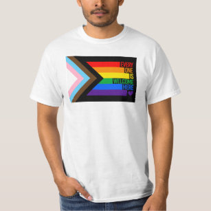 Everyone is Welcome Here (Progress Pride) Flag T-Shirt
