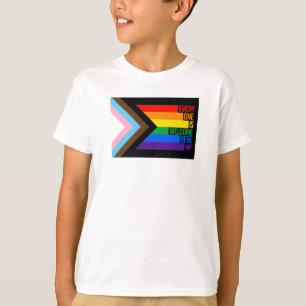 Everyone is Welcome Here (Progress Pride) Flag T-Shirt