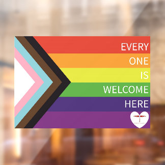 Everyone is Welcome Here Window Cling