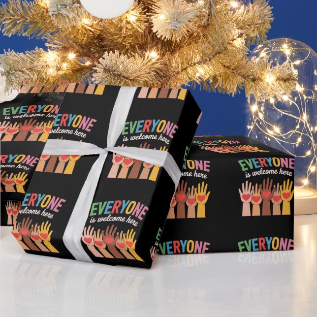 Everyone Is Welcome Here Wrapping Paper (Holidays)