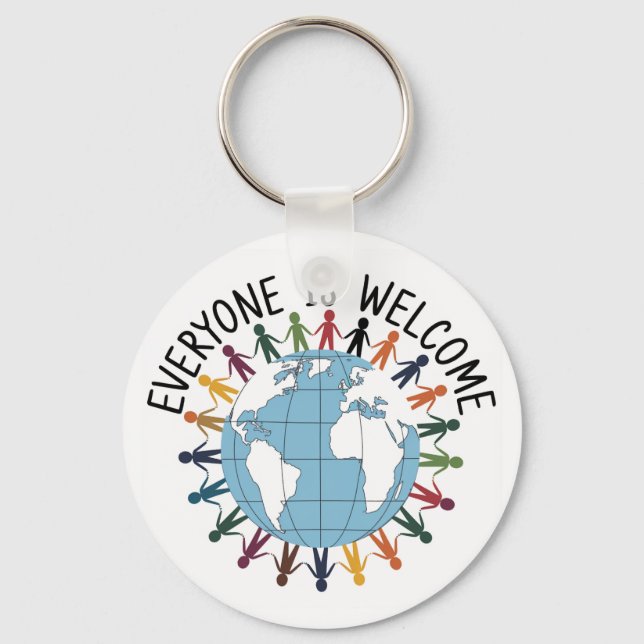 Everyone is welcome  key ring (Front)
