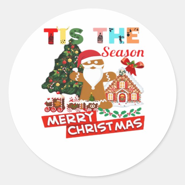 Everyone Loves A At Christmas Christmas Santas Com Classic Round Sticker (Front)