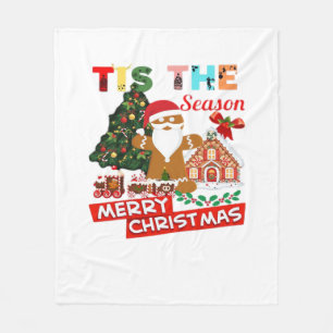 Everyone Loves A At Christmas Christmas Santas Com Fleece Blanket