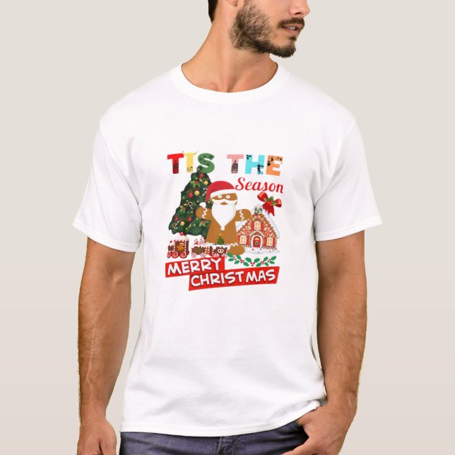 Everyone Loves A At Christmas Christmas Santas Com T-Shirt (Front)