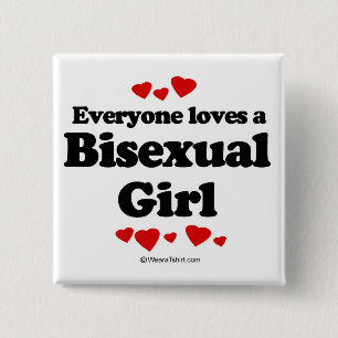 Everyone loves a bisexual boy 15 cm square badge