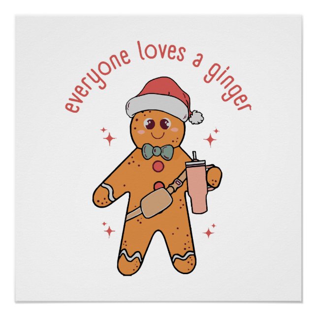 Everyone Loves A Ginger - Funny Christmas Poster (Front)