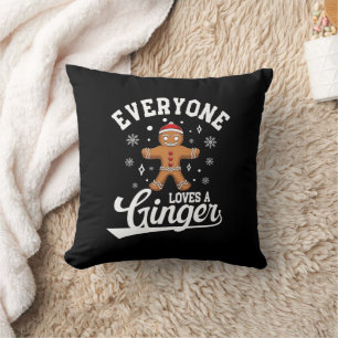 Everyone Loves A Ginger, Gingerbread Santa Xmas Cushion