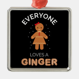 Everyone Loves A Ginger III Metal Tree Decoration