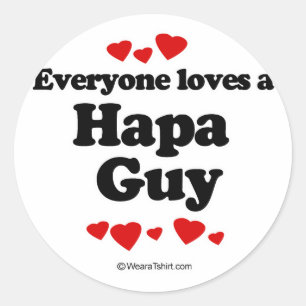 Everyone loves a Hapa guy Classic Round Sticker