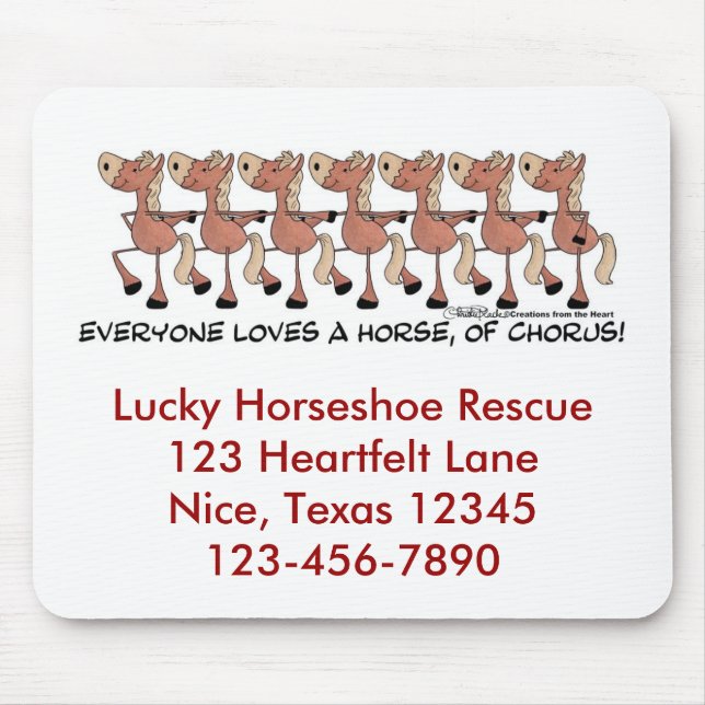Everyone Loves a Horse of Chorus Mouse Mat (Front)