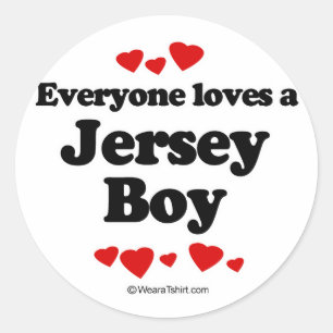 Everyone loves a Jersey boy Classic Round Sticker