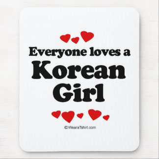 Everyone loves a Korean girl Mouse Mat