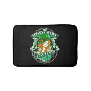 Everyone Loves An Irish Girl St Patrick s Day Bath Mat