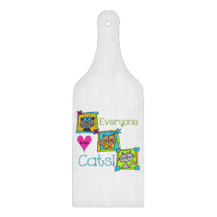 Everyone Loves Cats Cutting Board