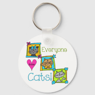 Everyone Loves Cats Key Ring