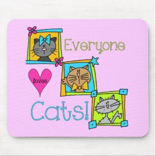 Everyone Loves Cats Mouse Mat
