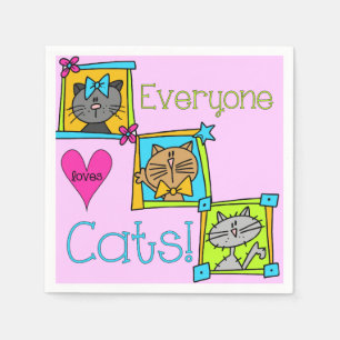 Everyone Loves Cats Napkin