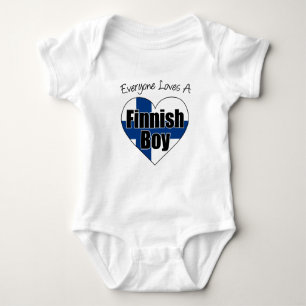 Everyone Loves Finnish Boy Baby Bodysuit