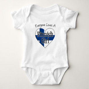 Everyone Loves Finnish Girl Baby Bodysuit