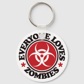 Everyone Loves Zombies - Red Key Ring
