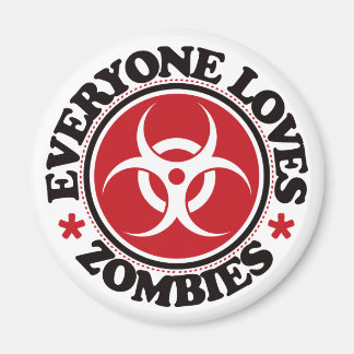 Everyone Loves Zombies - Red Magnet