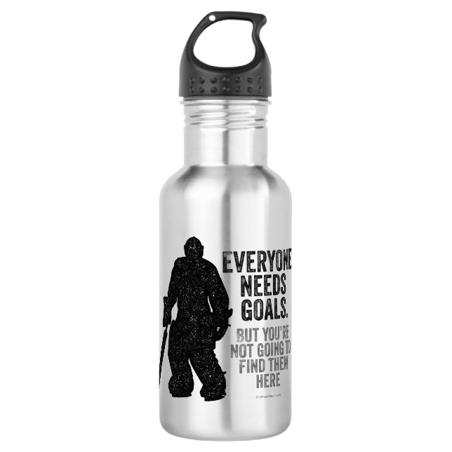 Everyone Needs Goals (Hockey) 532 Ml Water Bottle (Front)